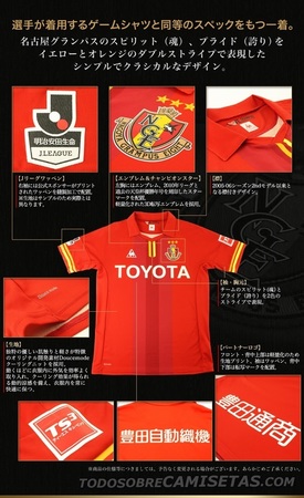 名古屋グランパス、2016年Le coq新ユニフォーム（ホーム