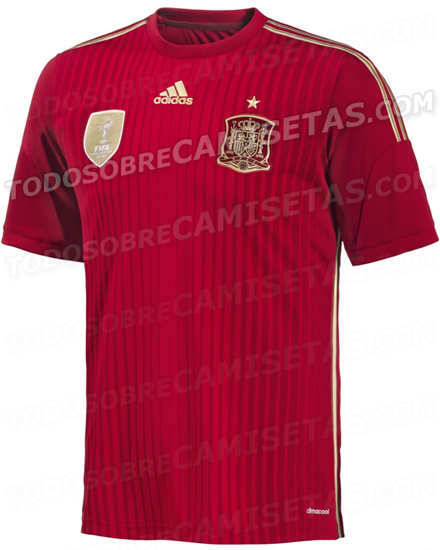 スペイン代表 14年adidas ブラジル ワールドカップ用新ユニフォーム 詳細画像到着 Football Shirts Voltage Com サッカー各国代表 クラブユニフォーム